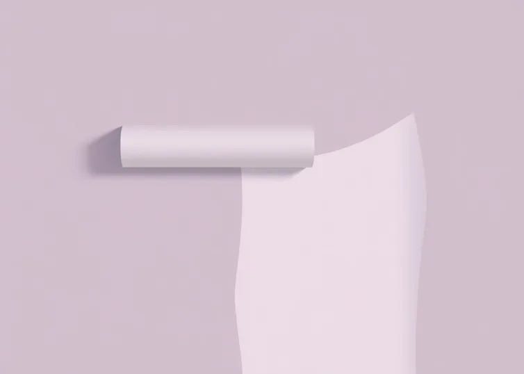 Pose de papier peint, rouleau et brosse à maroufler